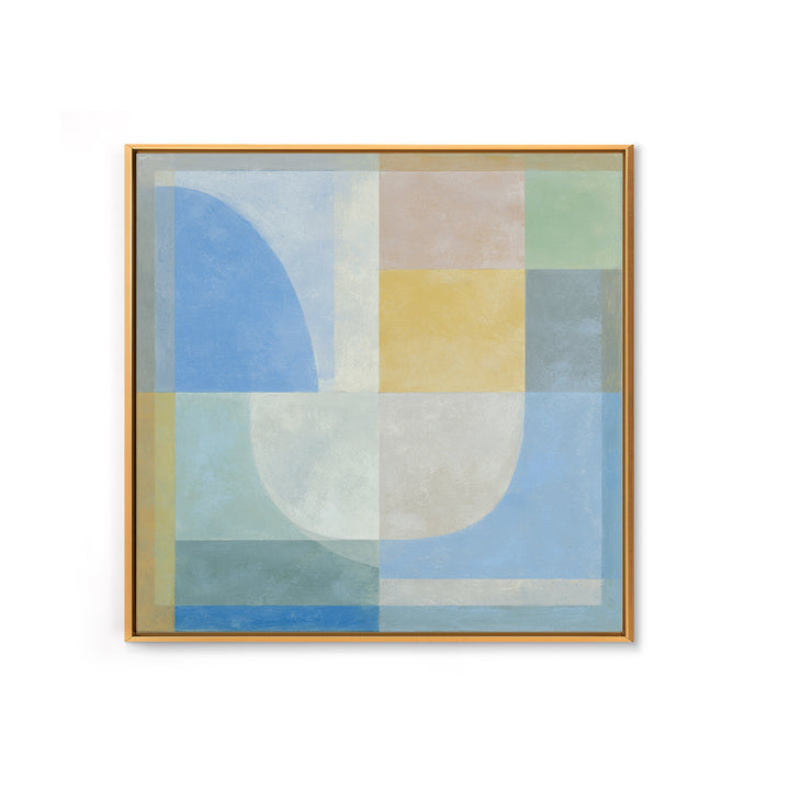 Simple Rainbow Pastel Shapes for Children Canvas Print, Dental Office Art, Dental Decor, Office Decor, Abstract Art, Calm, DOA-1x1-45