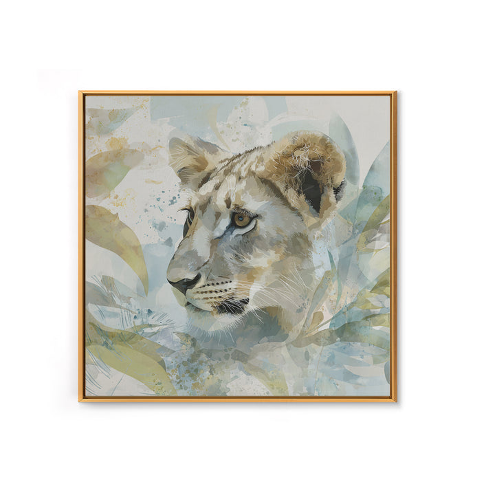 Happy Jungle Animals Framed Canvas Print, Dental Office Art, Dental Assistant, Office Decor, Fine Art, Calm, Gallery Decor, DOA-1x1-62
