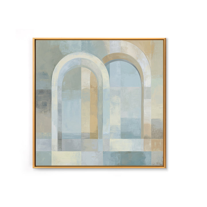 Light Scandinavian Abstract Arches Framed Canvas Print, Dental Office Art, Dental Assistant, Office Decor, Fine Art, Calm, DOA-1x1-65
