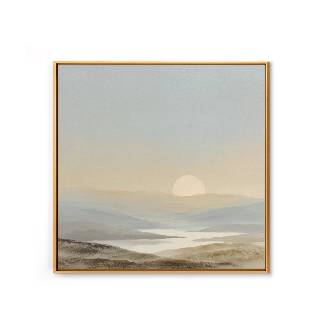 Soft Gradient Sunrise Framed Canvas Print, Dental Office Art, Tooth Art, Office Decor, Calm, Modern Decor, Fine Art Print, DOA-1x1-68