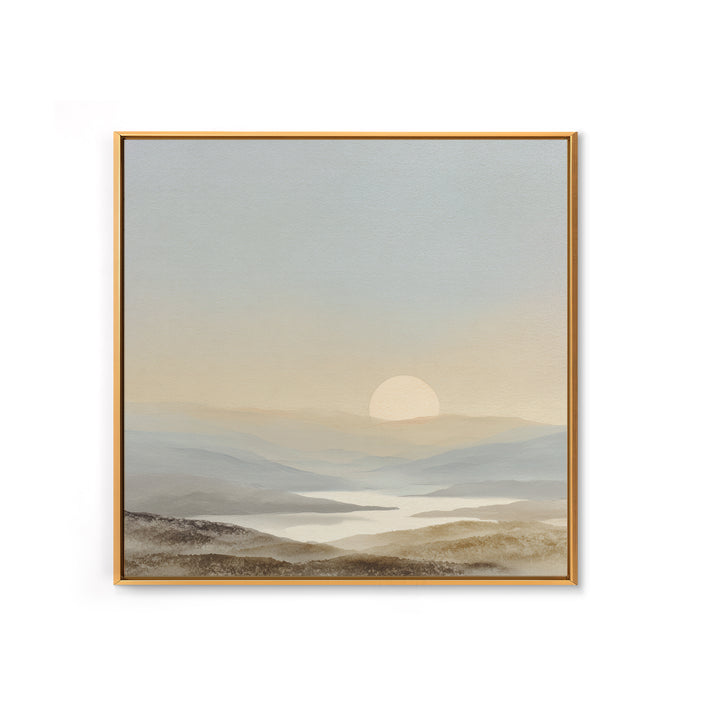 Soft Gradient Sunrise Framed Canvas Print, Dental Office Art, Tooth Art, Office Decor, Calm, Modern Decor, Fine Art Print, DOA-1x1-68