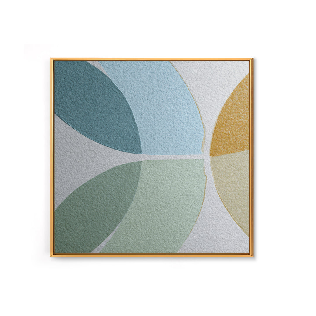 Simple Rainbow Pastel Shapes for Children Canvas Print, Dental Office Art, Dental Decor, Office Decor, Abstract Art, Calm, DOA-1x1-69
