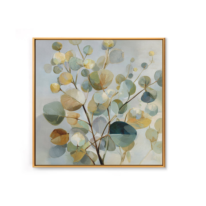 Soft Botanical Eucalyptus Print for Clean Atmosphere Canvas Print, Dental Office Art, Dental Office, Office Decor, Calm, DOA-1x1-75