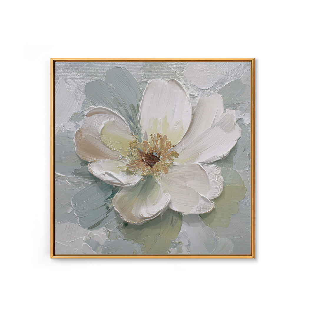 Sterile Modern Floral Painting Framed Canvas Print, Dental Office Art, Home Decor, Office Decor, Oil Painting, Calm, DOA-1x1-83