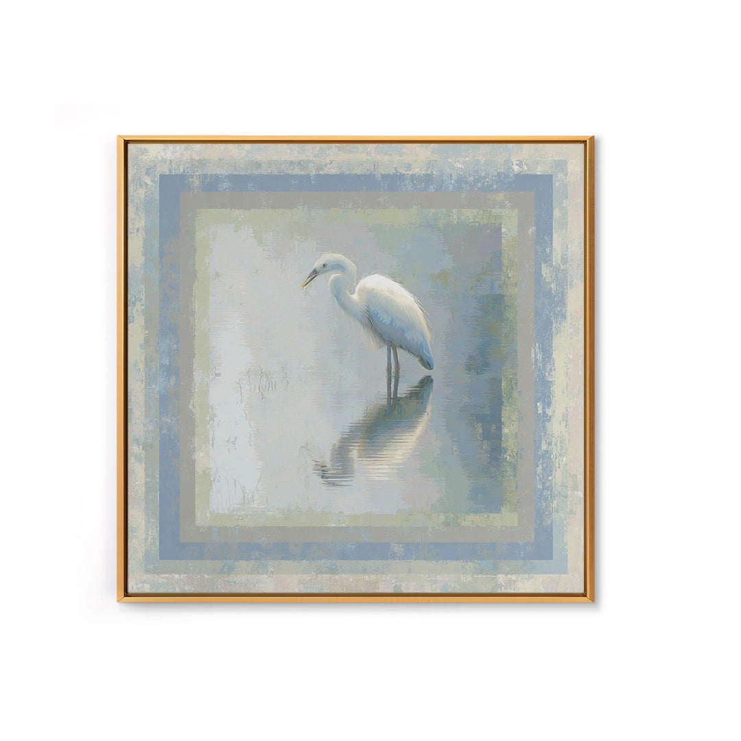 Blue Heron by Calm Marsh Water Canvas Print, Dental Office Art, Office Decor, Fine Art, Calm, Art Print, Room Decor, DOA-1x1-95