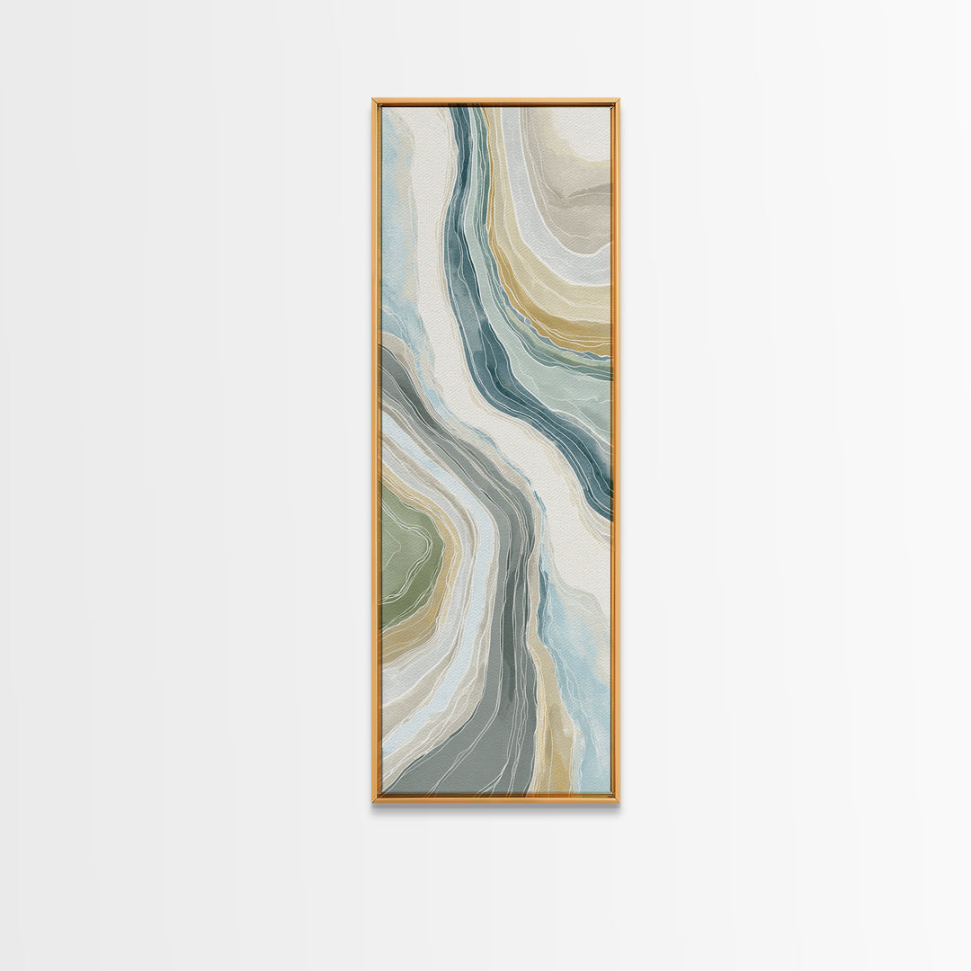 Clean Marble Texture Canvas Print, Dental Office Art, Dental Decor, Office Decor, Oil Painting, Calm, Wall Decor, Neutral Decor, DOA-1x3-12