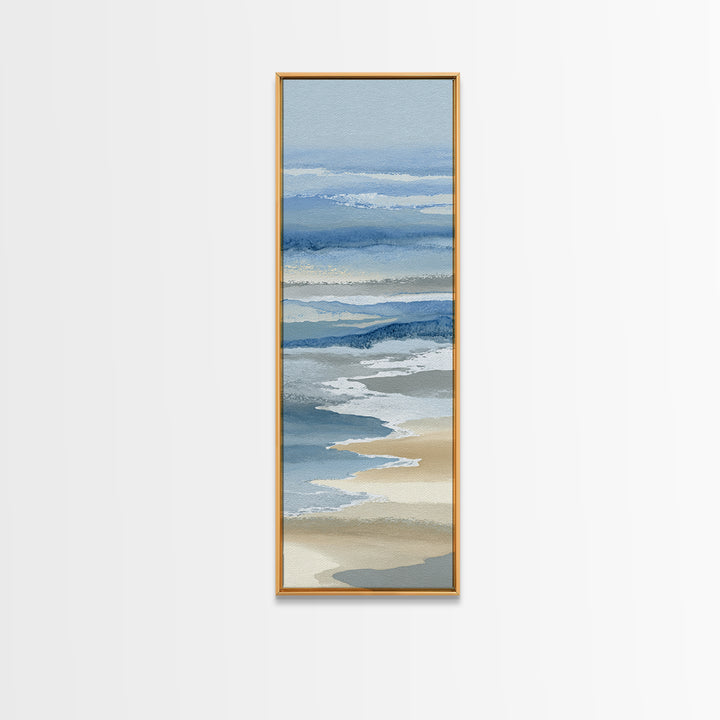 Calming Abstract Ocean Waves Canvas Print, Dental Office Art, Printable Digital, Office Decor, Oil Painting, Calm, DOA-1x3-13
