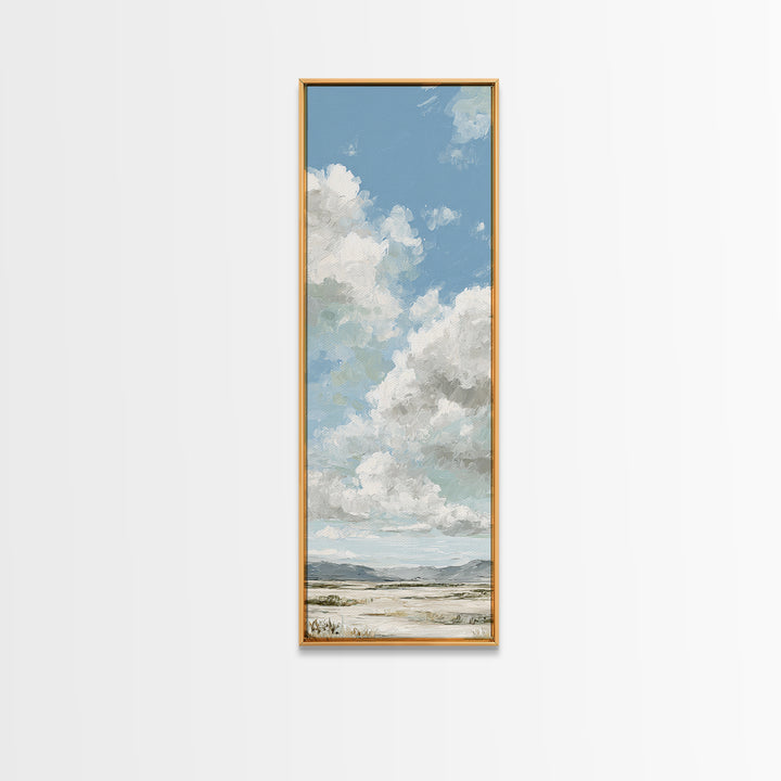 Peaceful Clouds over Open Meadow Canvas Print, Dental Office Art, Medical Office Decor, Office Decor, Fine Art, Calm, DOA-1x3-21