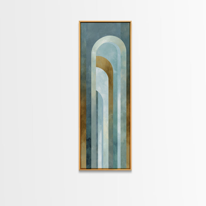 Light Scandinavian Abstract Arches Framed Canvas Print, Dental Office Art, Dental Assistant, Office Decor, Abstract Art, Calm, DOA-1x3-29