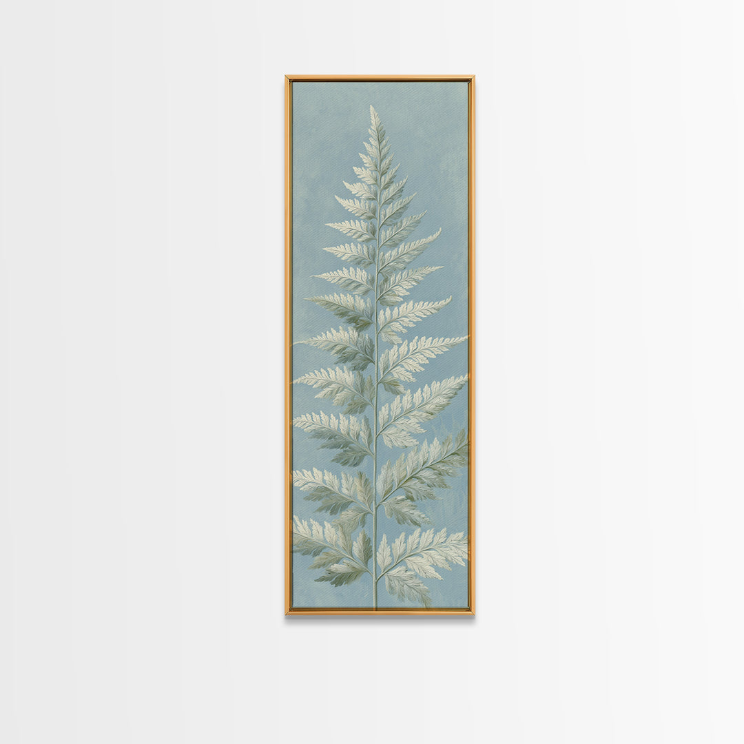 Botanical Fern Study Framed Canvas Print, Dental Office Art, Medical Office Art, Office Decor, Fine Art, Calm, DOA-1x3-31