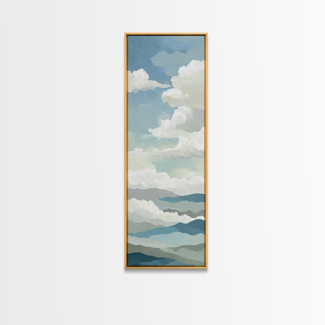 Clean Geometric Art Canvas Print, Dental Office Art, Office Decor, Fine Art, Calm, Art Print, Room Decor, Textured Painting, DOA-1x3-44