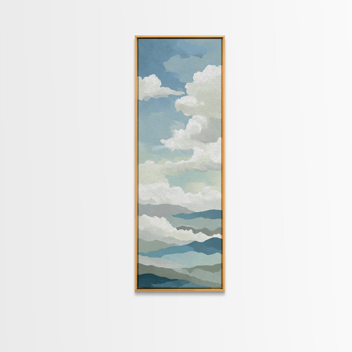 Clean Geometric Art Canvas Print, Dental Office Art, Office Decor, Fine Art, Calm, Art Print, Room Decor, Textured Painting, DOA-1x3-44