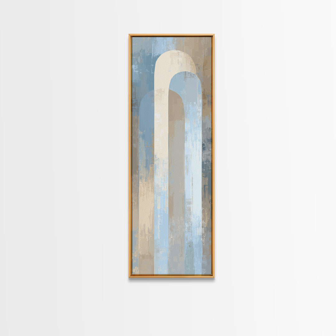 Light Scandinavian Abstract Arches Framed Canvas Print, Dental Office Art, Dental Assistant, Office Decor, Abstract Art, Calm, DOA-1x3-53