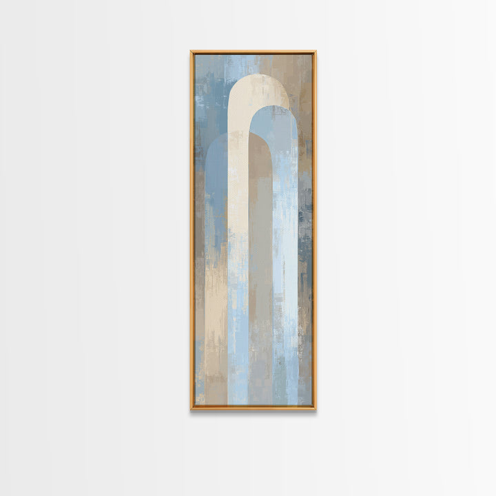 Light Scandinavian Abstract Arches Framed Canvas Print, Dental Office Art, Dental Assistant, Office Decor, Abstract Art, Calm, DOA-1x3-53