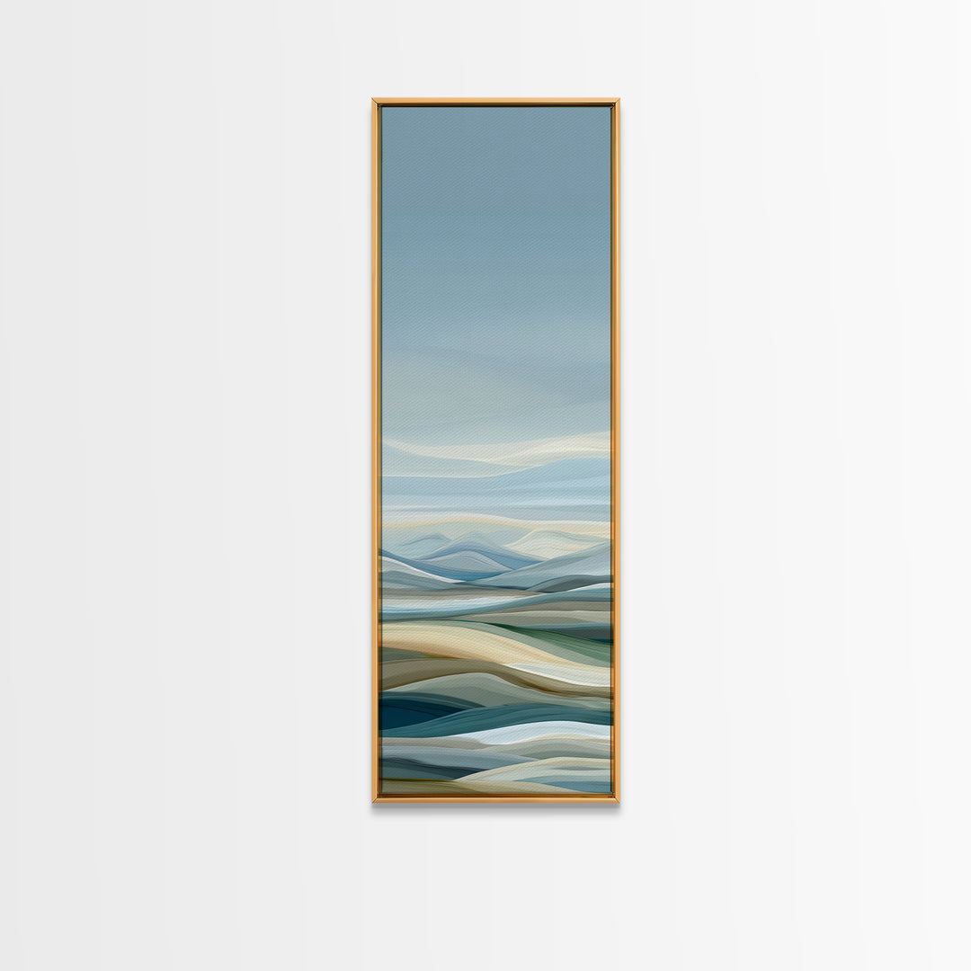 Soft Gradient Sunrise Canvas Print, Dental Office Art, Statement Artwork, Office Decor, Fine Art, Calm, Printable Wall Art, DOA-1x3-56