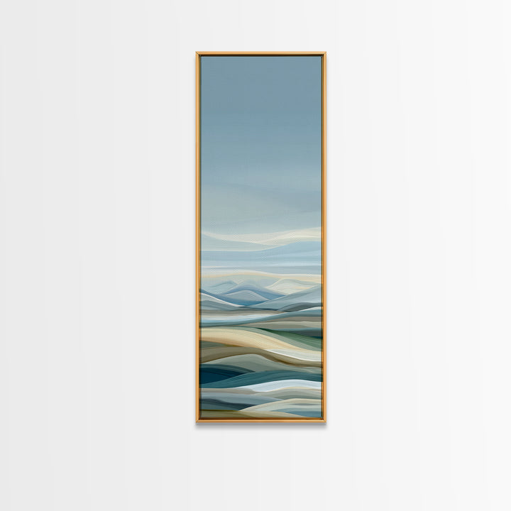 Soft Gradient Sunrise Canvas Print, Dental Office Art, Statement Artwork, Office Decor, Fine Art, Calm, Printable Wall Art, DOA-1x3-56