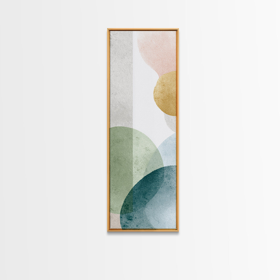 Simple Rainbow Pastel Shapes for Children Canvas Print, Dental Office Art, Dental Decor, Office Decor, Fine Art, Calm, DOA-1x3-57