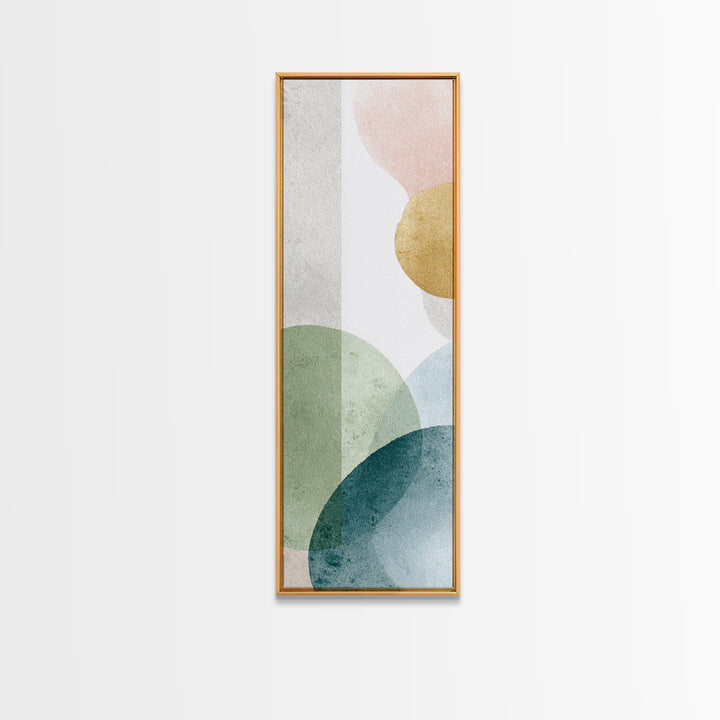 Simple Rainbow Pastel Shapes for Children Canvas Print, Dental Office Art, Dental Decor, Office Decor, Fine Art, Calm, DOA-1x3-57