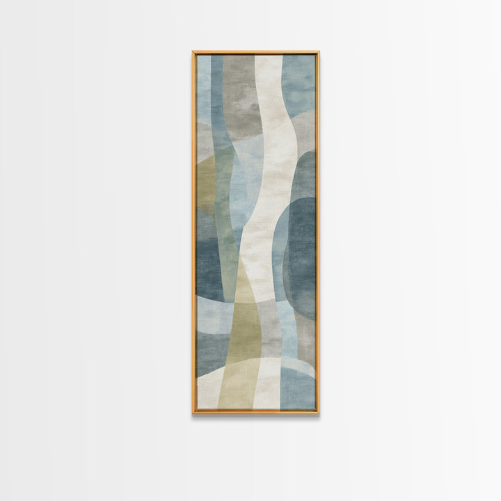 Playful Tooth Shaped Character Framed Canvas Print, Dental Office Art, Dentistry Art, Office Decor, Abstract Art, Calm, DOA-1x3-66