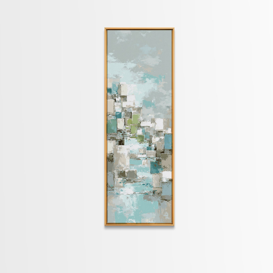 Clean Geometric Art Canvas Print, Dental Office Art, Luxury Decor, Office Decor, Abstract Art, Calm, Office Wall Art, DOA-1x3-68
