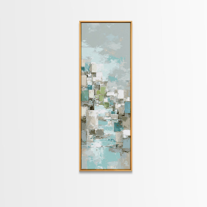 Clean Geometric Art Canvas Print, Dental Office Art, Luxury Decor, Office Decor, Abstract Art, Calm, Office Wall Art, DOA-1x3-68