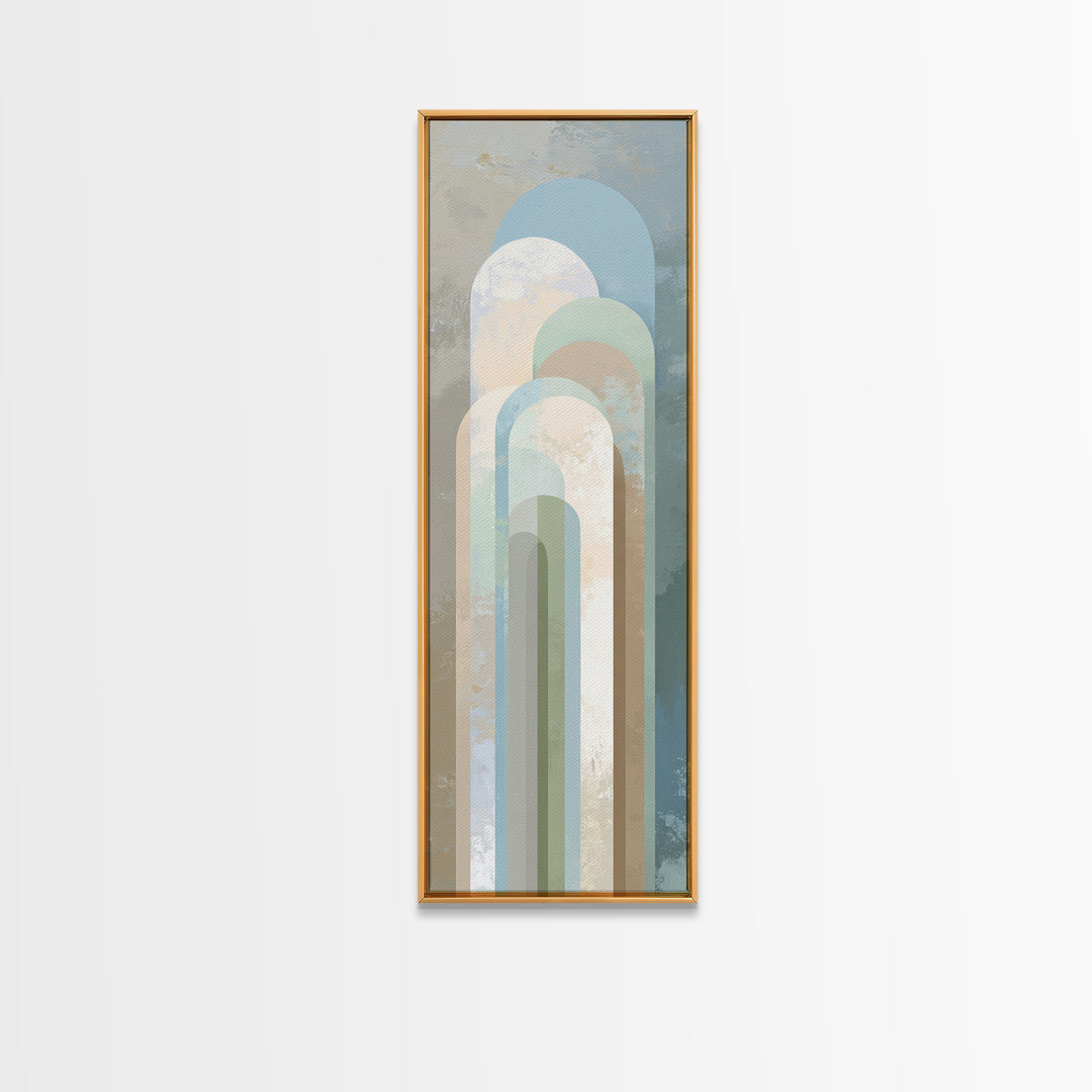 Light Scandinavian Abstract Arches Canvas Print, Dental Office Art, Science Art, Office Decor, Fine Art, Calm, Boho Decor, DOA-1x3-77