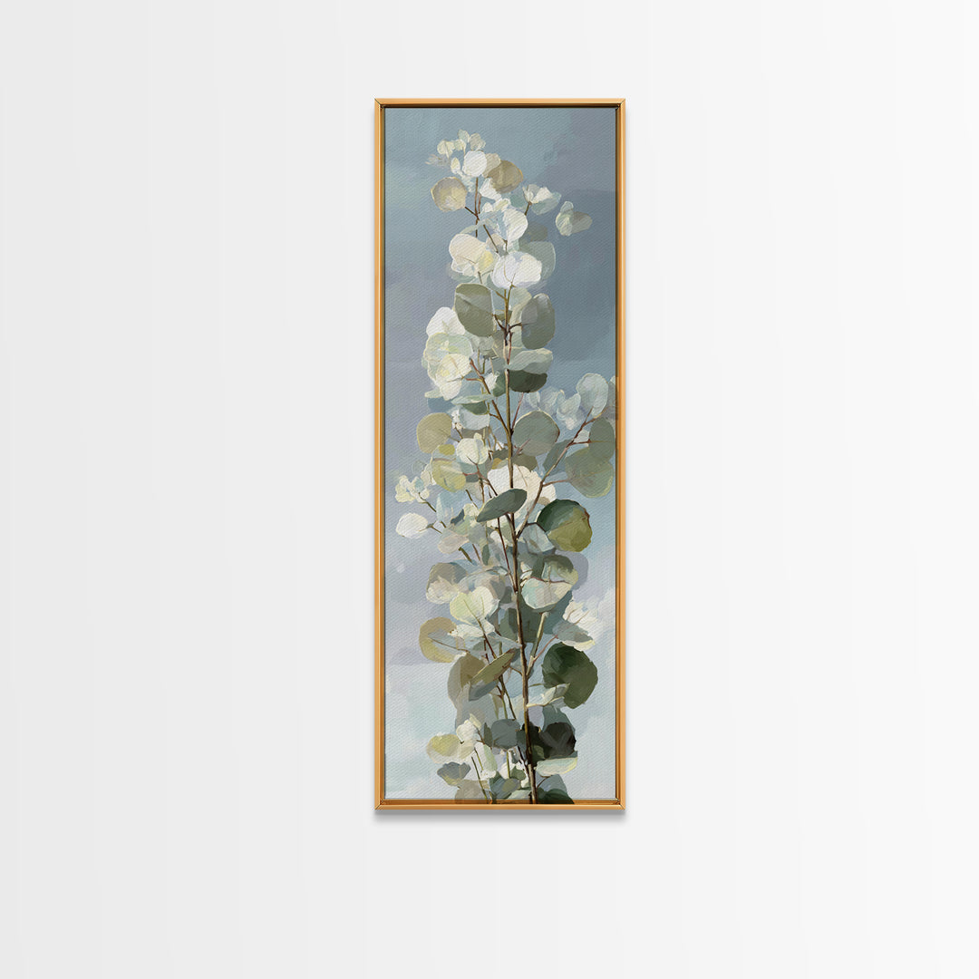 Soft Botanical Eucalyptus Print for Clean Atmosphere Canvas Print, Dental Office Art, Printable Wall Art, Office Decor, Calm, DOA-1x3-87