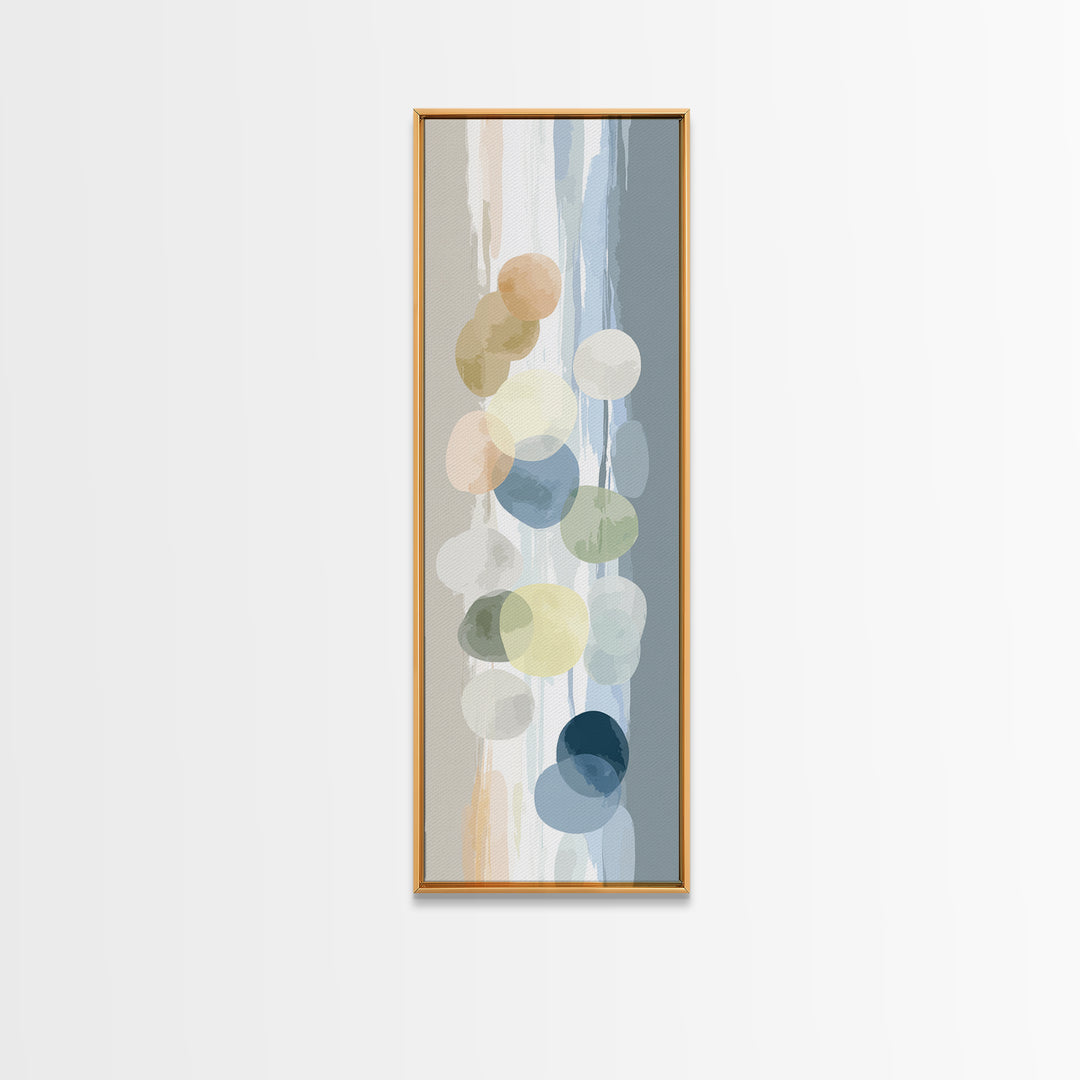 Simple Rainbow Pastel Shapes for Children Canvas Print, Dental Office Art, Dental Decor, Office Decor, Abstract Art, Calm, DOA-1x3-9
