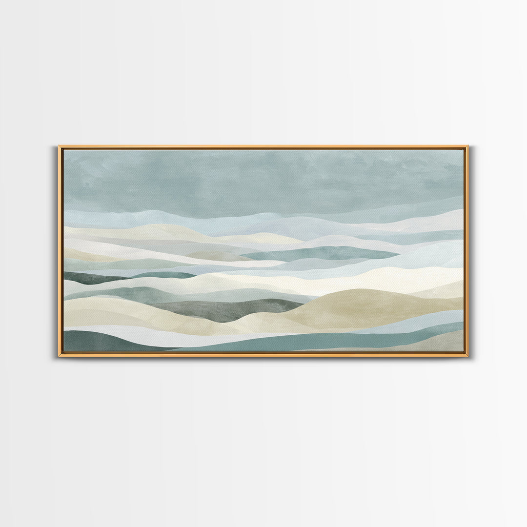 Clean Geometric Art Framed Canvas Print, Dental Office Art, Dental Assistant, Office Decor, Fine Art, Calm, Gallery Decor, DOA-2x1-100