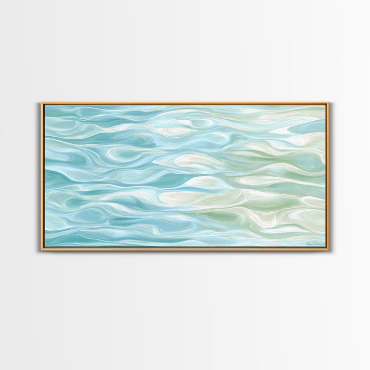 Abstract Water Ripple Pattern Framed Canvas Print, Dental Office Art, Medical Office Art, Office Decor, Abstract Art, Calm, DOA-2x1-33
