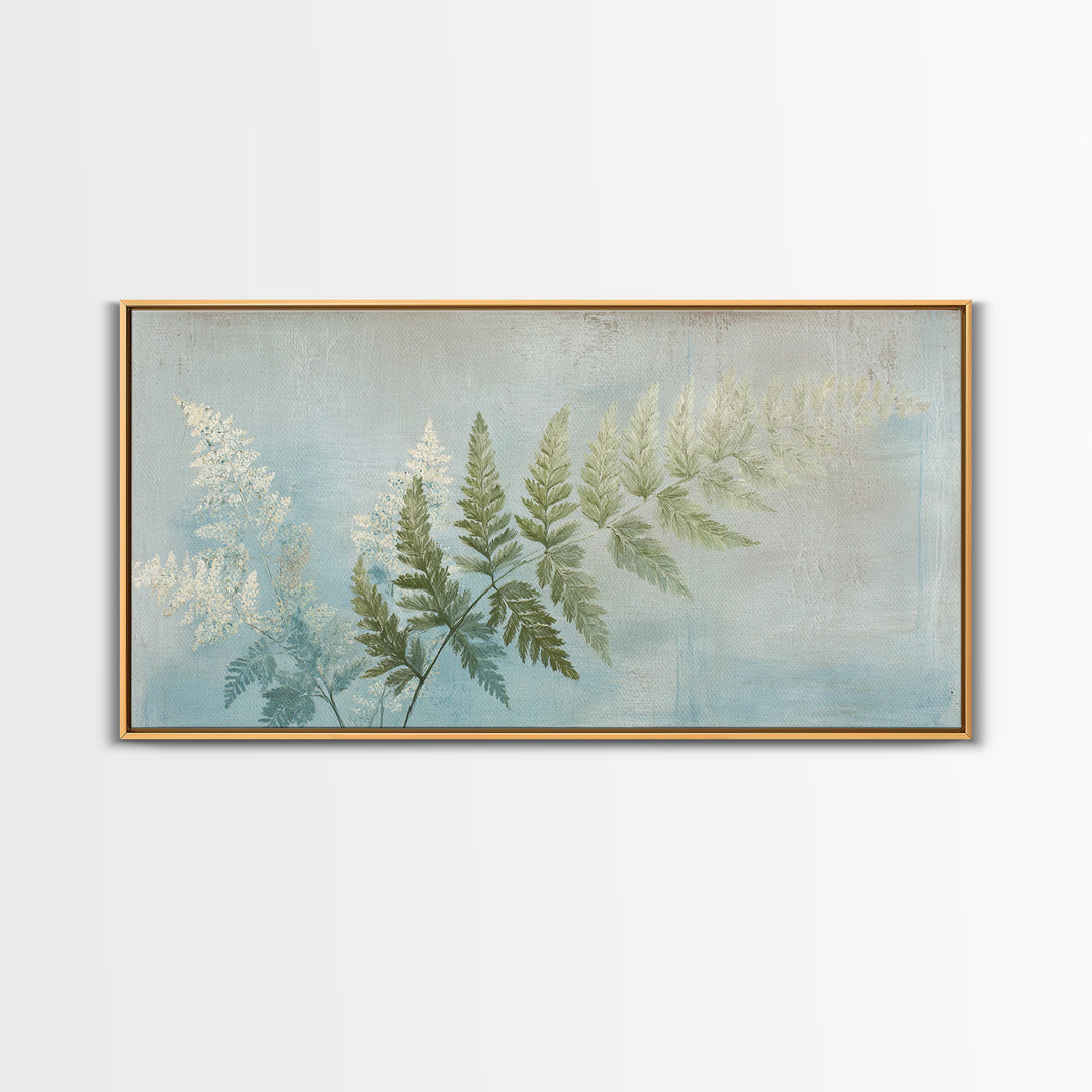 Botanical Fern Study Canvas Print, Dental Office Art, Minimalist Decor, Office Decor, Fine Art, Calm, Motivational Poster, DOA-2x1-39