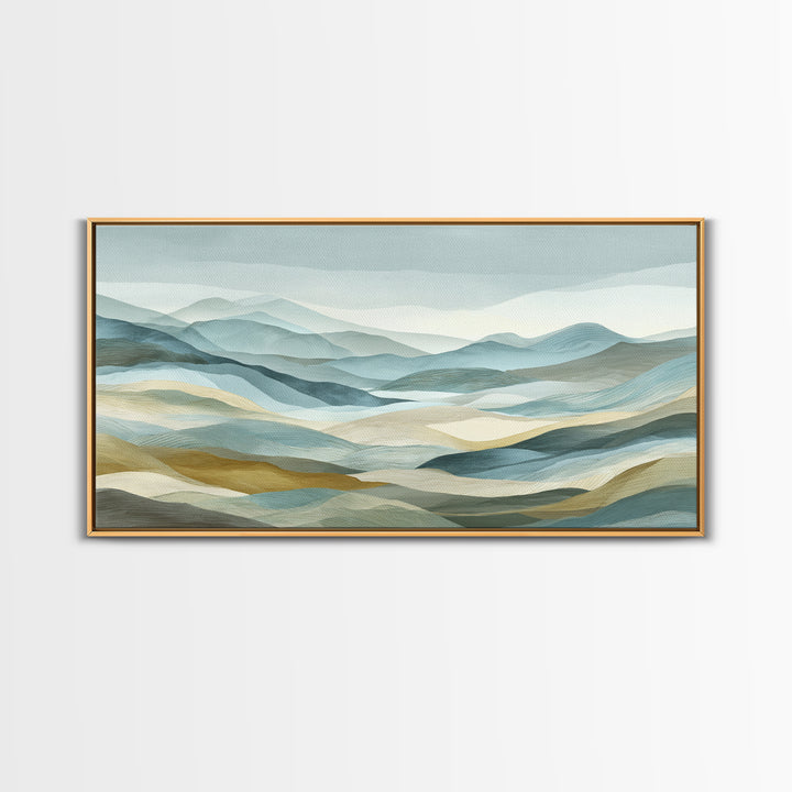 Clean Geometric Art Canvas Print, Dental Office Art, Statement Artwork, Office Decor, Fine Art, Calm, Printable Wall Art, DOA-2x1-4