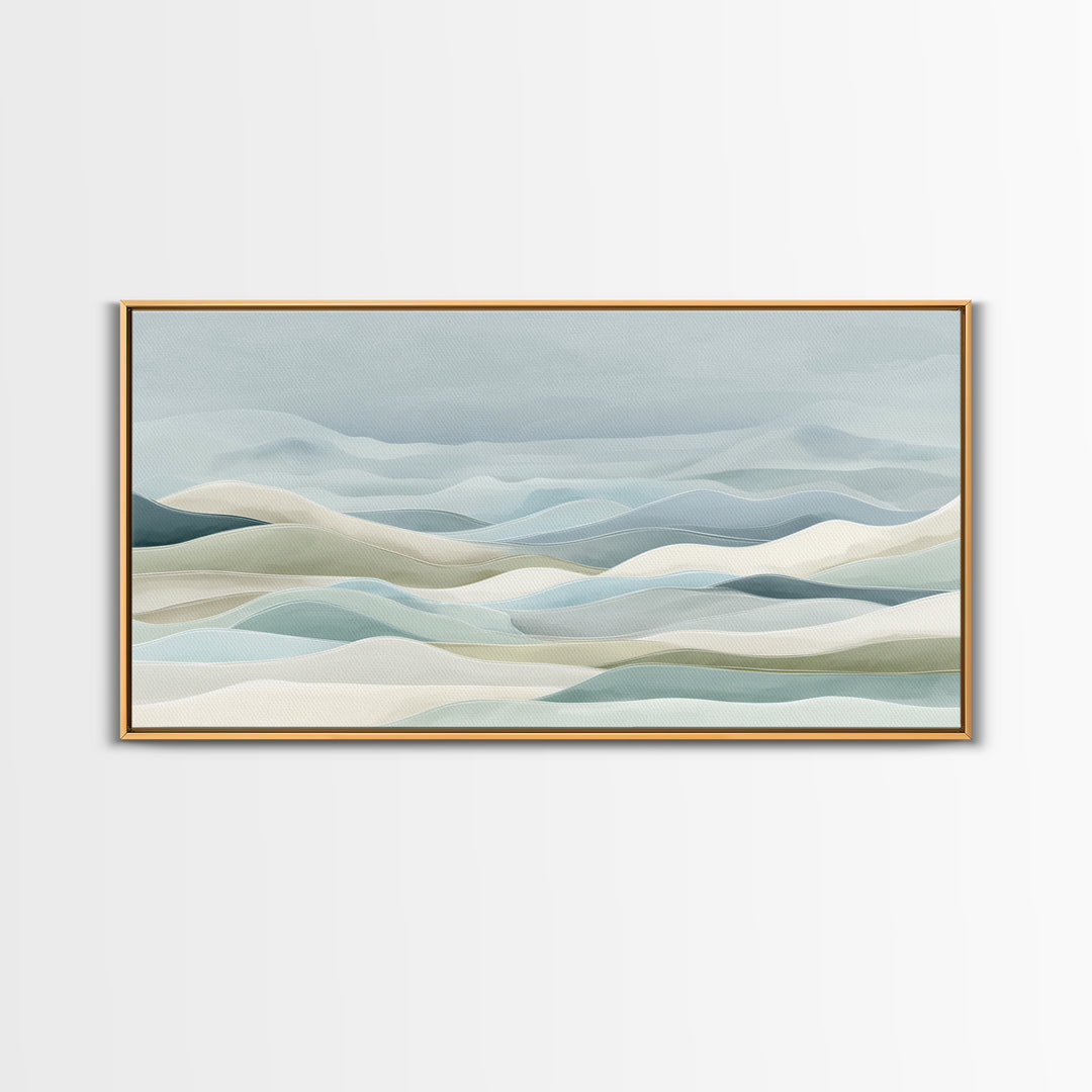 Clean Geometric Art Canvas Print, Dental Office Art, Decor, Office Decor, Abstract Art, Calm, Digital Artwork, Dental Hygiene, DOA-2x1-52