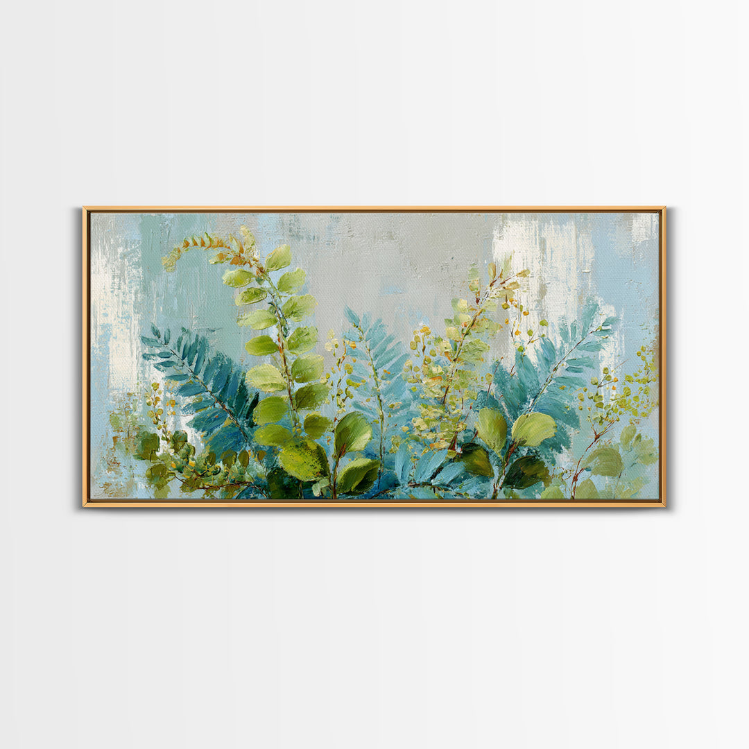 Botanical Fern Study Canvas Print, Dental Office Art, Dental, Office Decor, Watercolor Art, Calm, Tooth Art, Dentistry Art, DOA-2x1-63