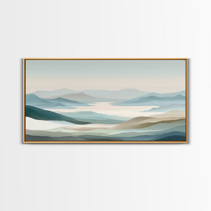 Soft Gradient Sunrise Canvas Print, Dental Office Art, Digital Print, Office Decor, Fine Art, Calm, Medical Office Decor, DOA-2x1-64