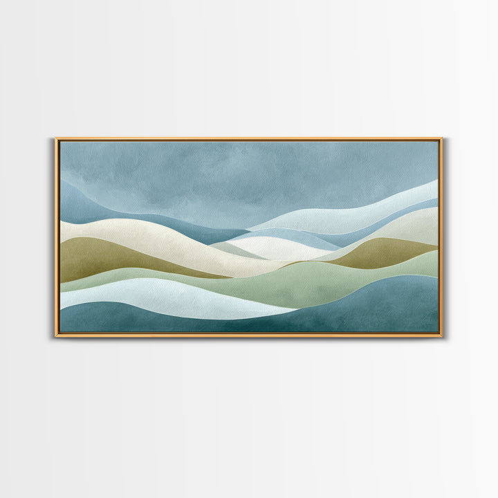 Minimal Smile Curve Abstract Canvas Print, Dental Office Art, Luxury Decor, Office Decor, Abstract Art, Calm, Office Wall Art, DOA-2x1-73