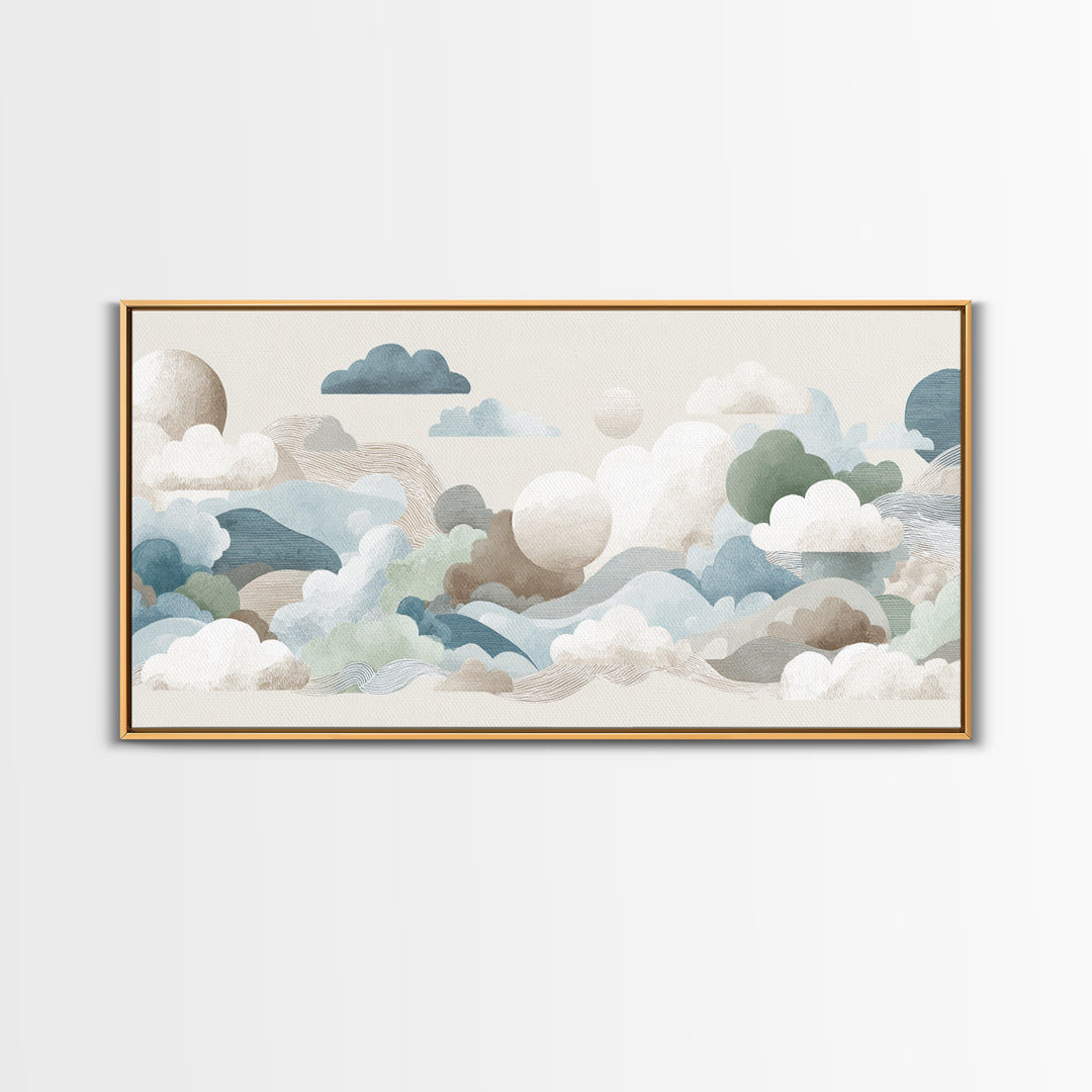 Playful Tooth Shaped Character Canvas Print, Dental Office Art, Art Print, Office Decor, Abstract Art, Calm, Unique Wall Art, DOA-2x1-74