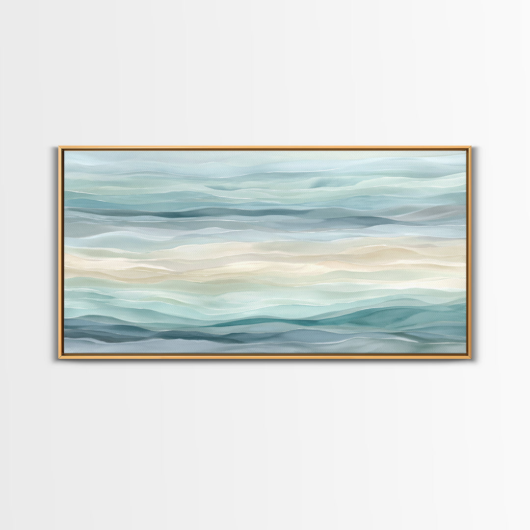 Abstract Water Ripple Pattern Framed Canvas Print, Dental Office Art, Room Decor, Office Decor, Abstract Art, Calm, DOA-2x1-81