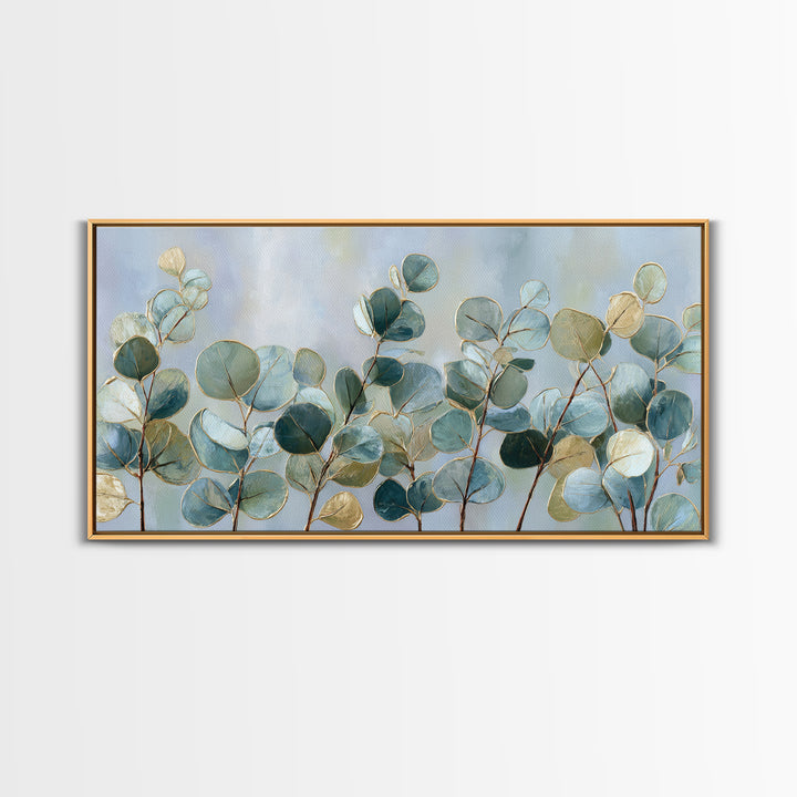 Soft Botanical Eucalyptus Print for Clean Atmosphere Canvas Print, Dental Office Art, Dentistry Art, Office Decor, Calm, DOA-2x1-95