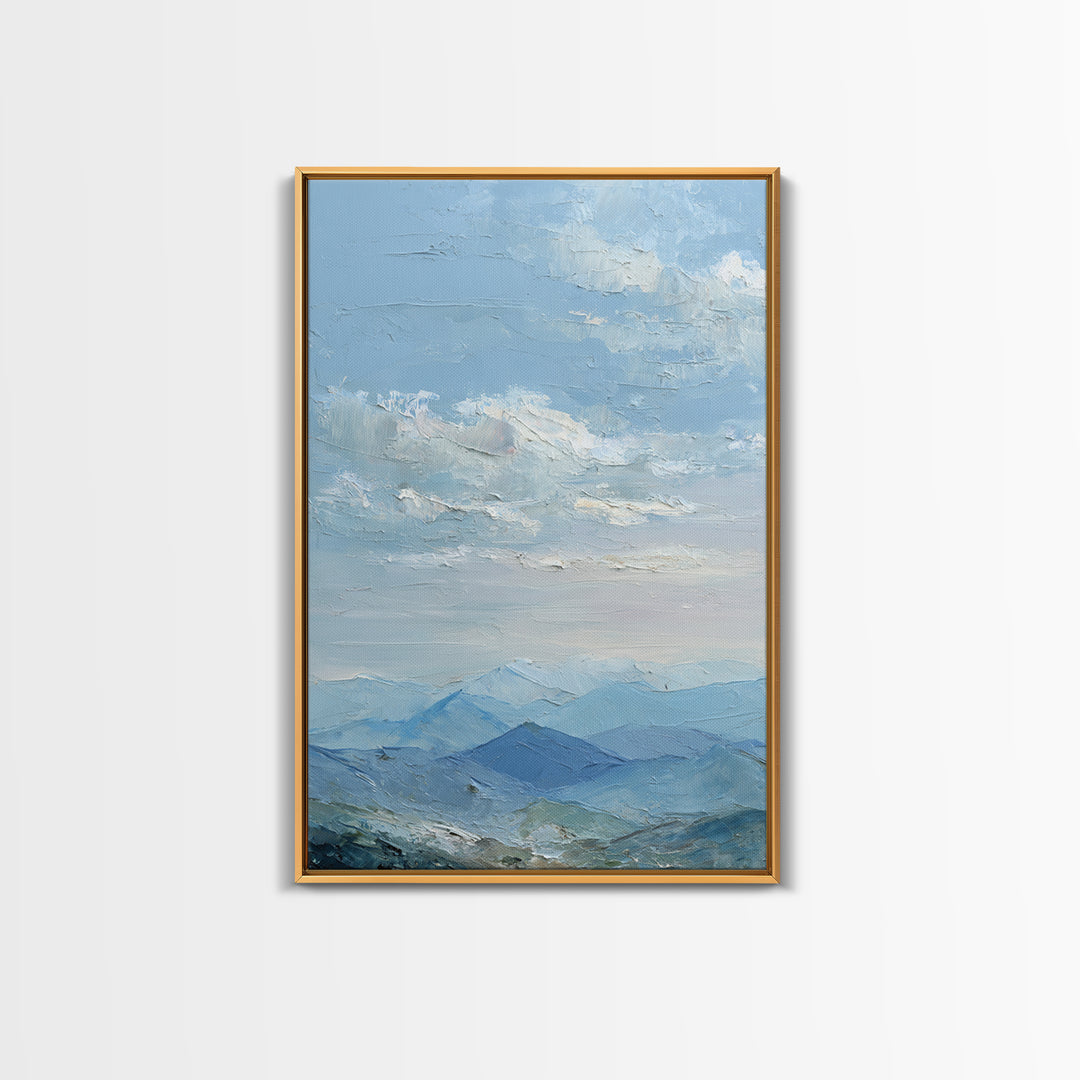 Gentle Mountain Landscape Framed Canvas Print, Dental Office Art, Dentist Art, Office Decor, Fine Art, Calm, Luxury Decor, DOA-2x3-12