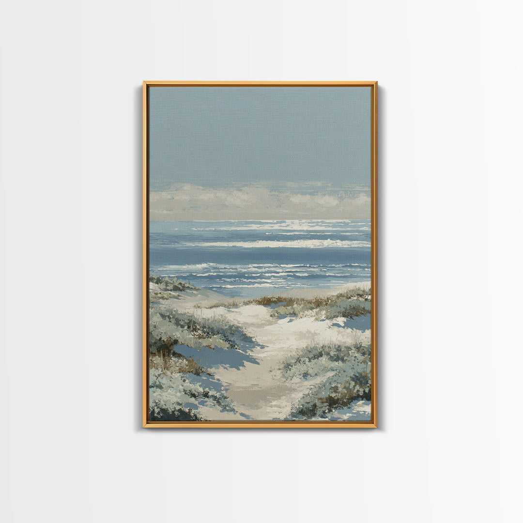 Quiet Coastal Dunes Framed Canvas Print, Dental Office Art, Dentist Art, Office Decor, Fine Art, Calm, Luxury Decor, Art Print, DOA-2x3-30
