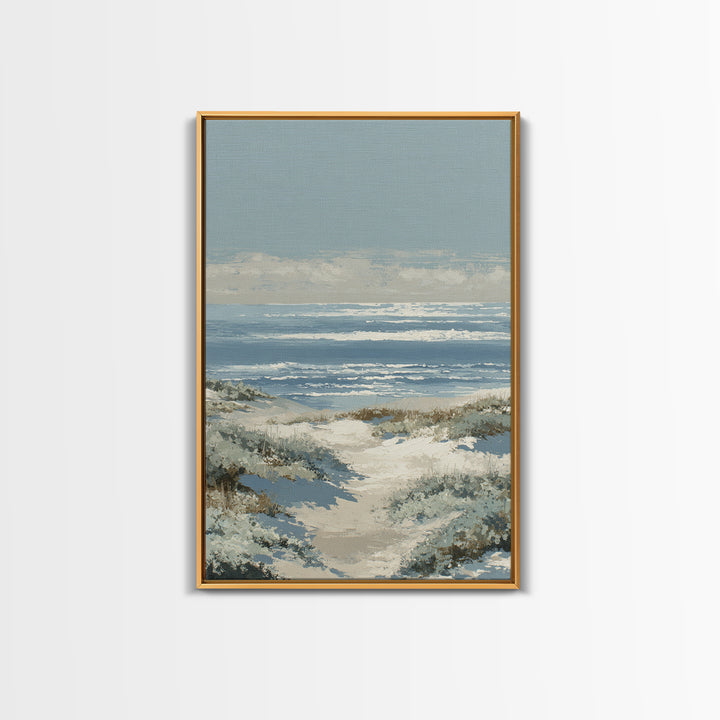 Quiet Coastal Dunes Framed Canvas Print, Dental Office Art, Dentist Art, Office Decor, Fine Art, Calm, Luxury Decor, Art Print, DOA-2x3-30
