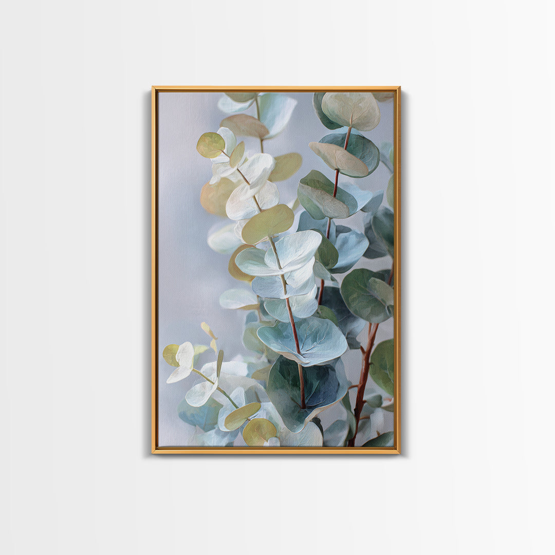 Soft Botanical Eucalyptus Print for Clean Atmosphere Canvas Print, Dental Office Art, Dental Decor, Office Decor, DOA-2x3-35