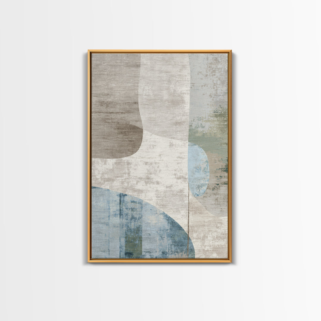 Minimal Smile Curve Abstract Framed Canvas Print, Dental Office Art, Neutral Decor, Office Decor, Abstract Art, Calm, DOA-2x3-37