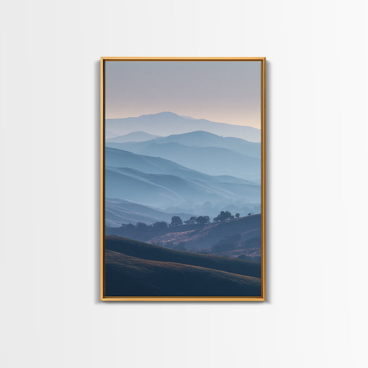 Soft Gradient Sunrise Framed Canvas Print, Dental Office Art, Dental Assistant, Office Decor, Fine Art, Calm, Gallery Decor, DOA-2x3-52
