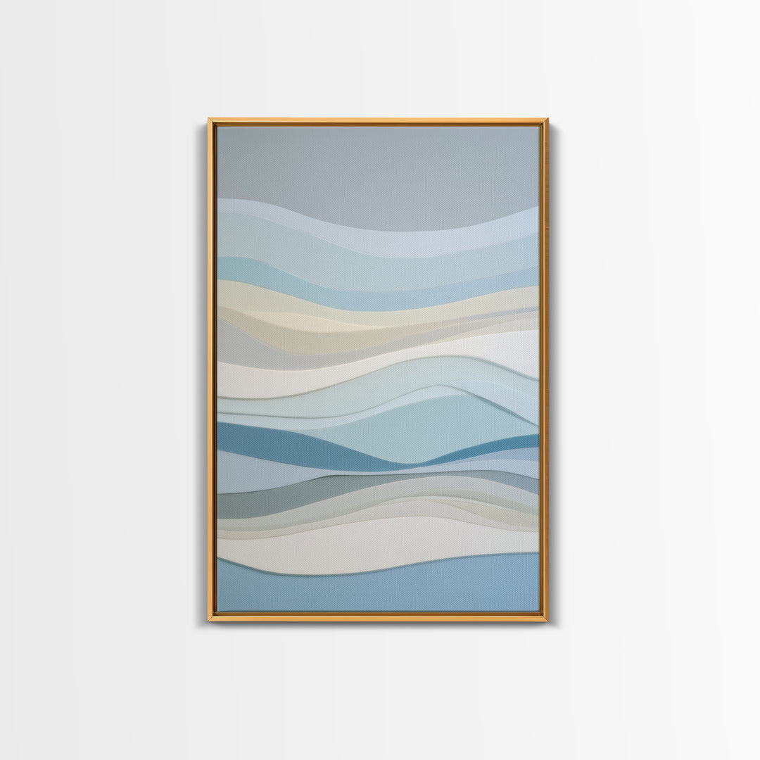 Calming Abstract Ocean Waves Canvas Print, Dental Office Art, Minimalist Decor, Office Decor, Calm, Motivational Poster, DOA-2x3-57