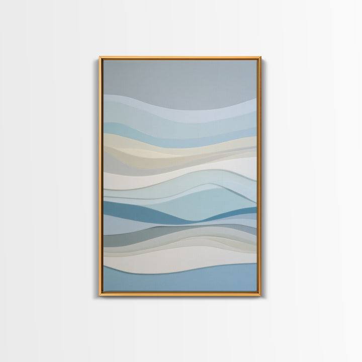 Calming Abstract Ocean Waves Canvas Print, Dental Office Art, Minimalist Decor, Office Decor, Calm, Motivational Poster, DOA-2x3-57