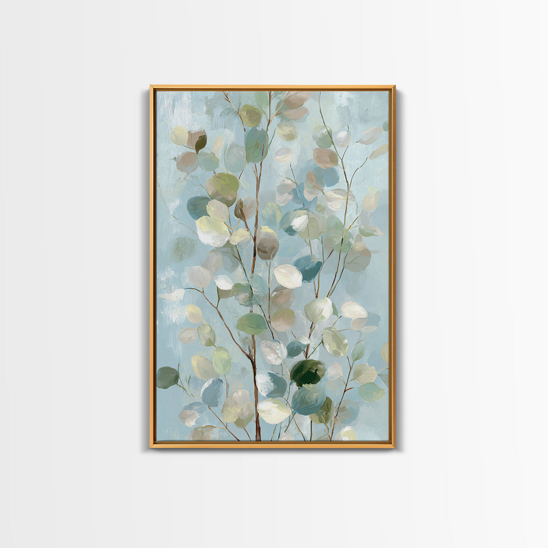 Soft Botanical Eucalyptus Print for Clean Atmosphere Canvas Print, Dental Office Art, Dental Gift, Office Decor, Calm, DOA-2x3-59