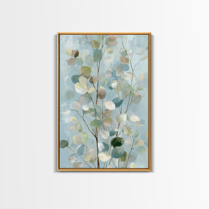 Soft Botanical Eucalyptus Print for Clean Atmosphere Canvas Print, Dental Office Art, Dental Gift, Office Decor, Calm, DOA-2x3-59