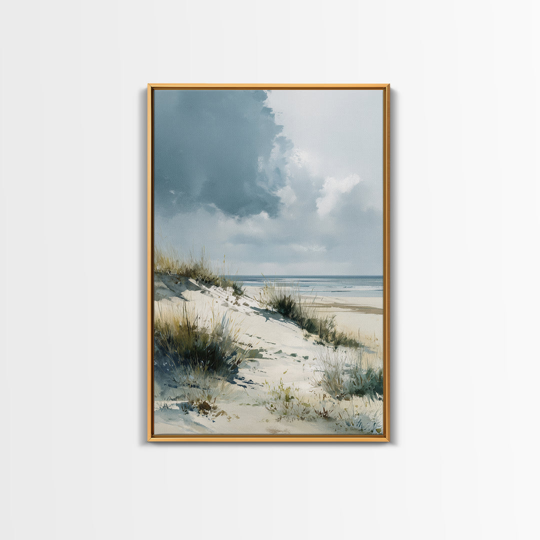 Quiet Coastal Dunes Framed Canvas Print, Dental Office Art, Dentist Art, Office Decor, Fine Art, Calm, Luxury Decor, Art Print, DOA-2x3-6